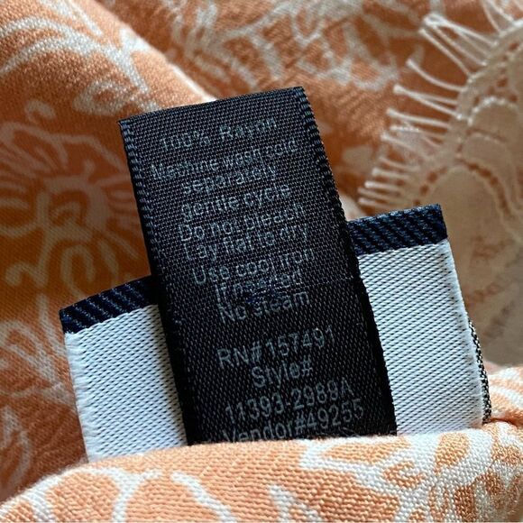 Daytrip Surplice Top Peach Floral Boho Lace Cream Small - Picture 8 of 11